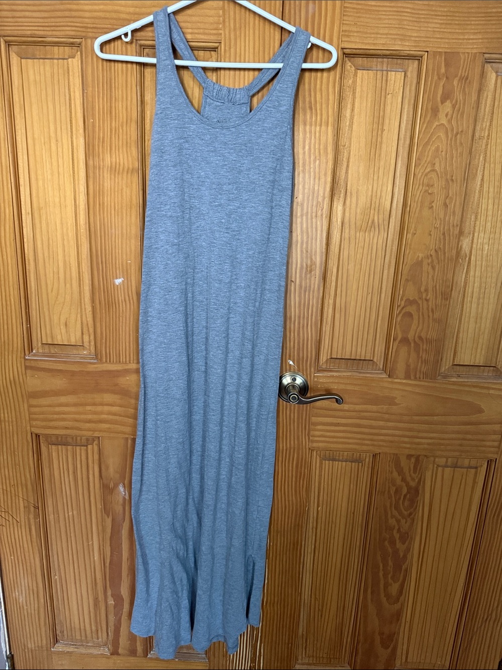 Gilligan & O'Malley Heather Gray Racerback Maxi Dress